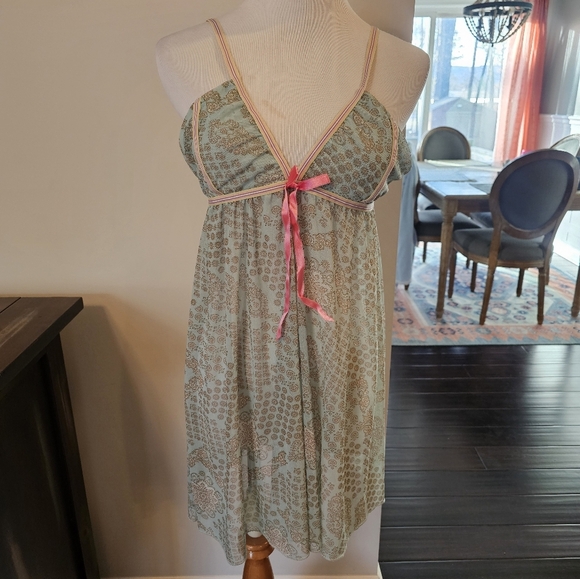 Free People Size Small Paisley Semi Sheer Lingerie Nightie Sexy Feminine Fairy - Picture 1 of 7